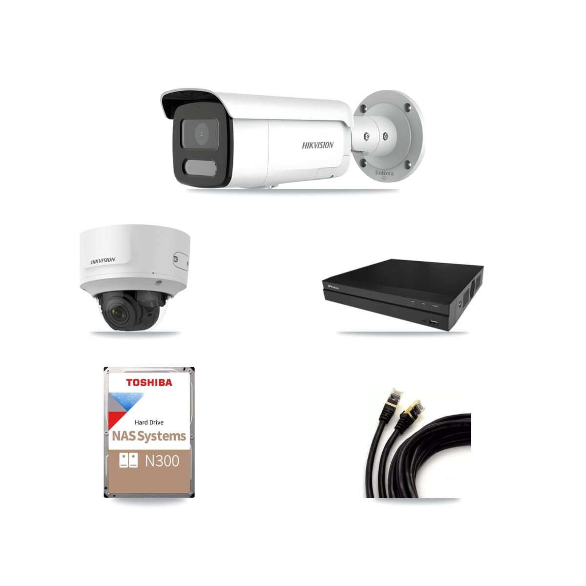 Hikvision & Prolux 16-Channel 2MP – 4MP CCTV Kit — 1 2MP Dome + 13 4MP Bullet Cameras + 18TB Recording