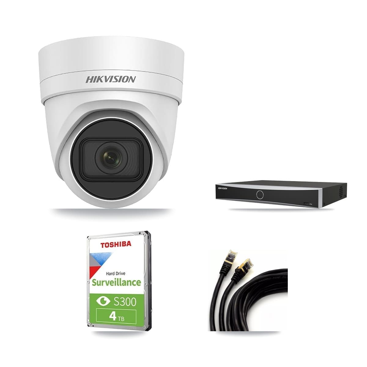 Hikvision 4-Channel 4MP CCTV Kit — 2 Turret Cameras + 4TB Recording