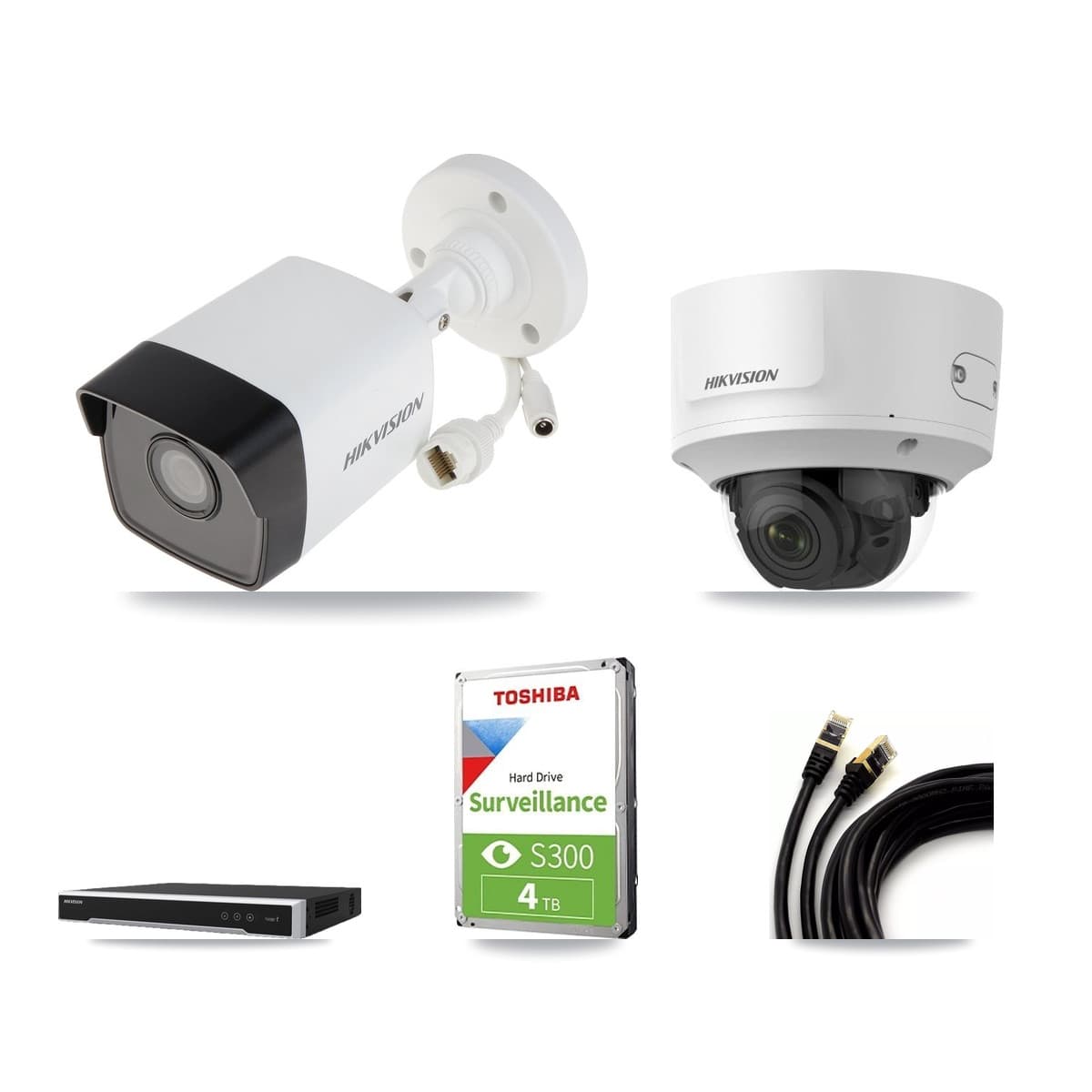 Hikvision 16-Channel 2MP – 5MP CCTV Kit — 2 5MP Bullet + 1 2MP Dome Cameras + 4TB Recording - Image 1
