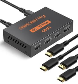 4 Way HDMI Splitter 4K UHD HDMI 1x4 Distribution Amplifier