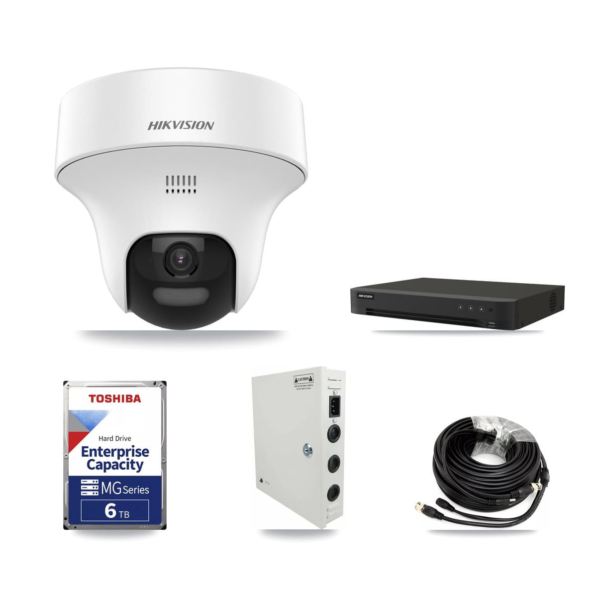 Hikvision 16-Channel 5MP CCTV Kit — 16 DS-2CE70K0T Turret Cameras + 6TB Recording