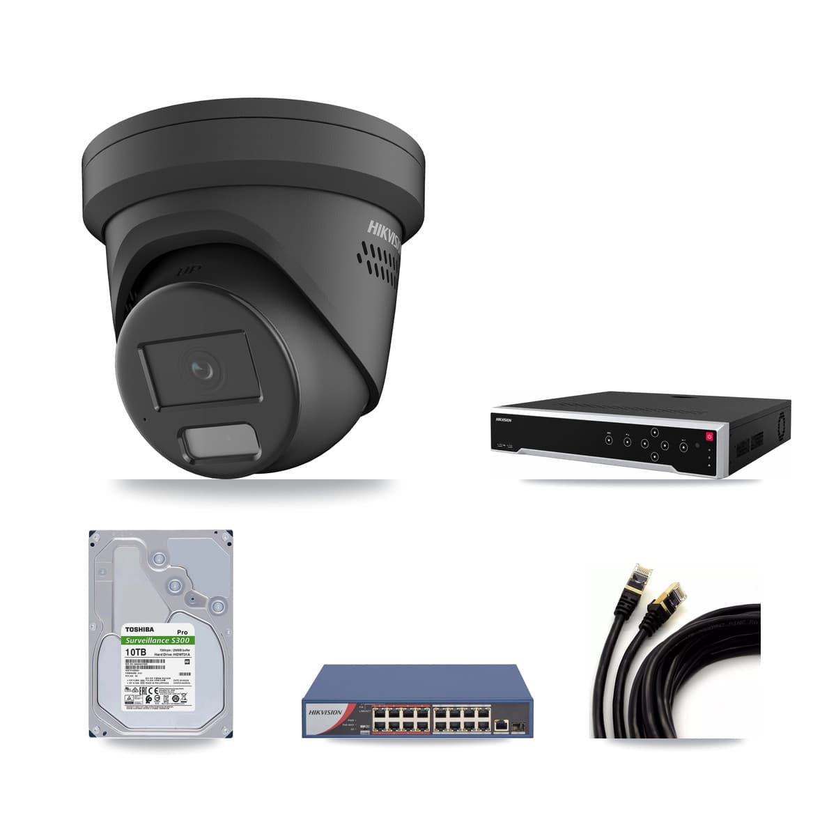 Hikvision 32-Channel 4MP CCTV Kit — 32 Turret Cameras + 4× 10TB Recording