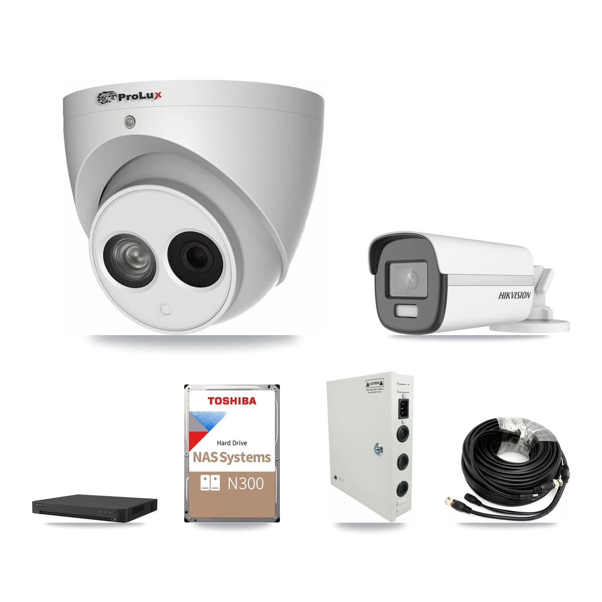 Hikvision & Prolux 16-Channel 4MP – 4K CCTV Kit — 1 4K Bullet + 12 4MP Turret Cameras + 18TB Recording - Image 1