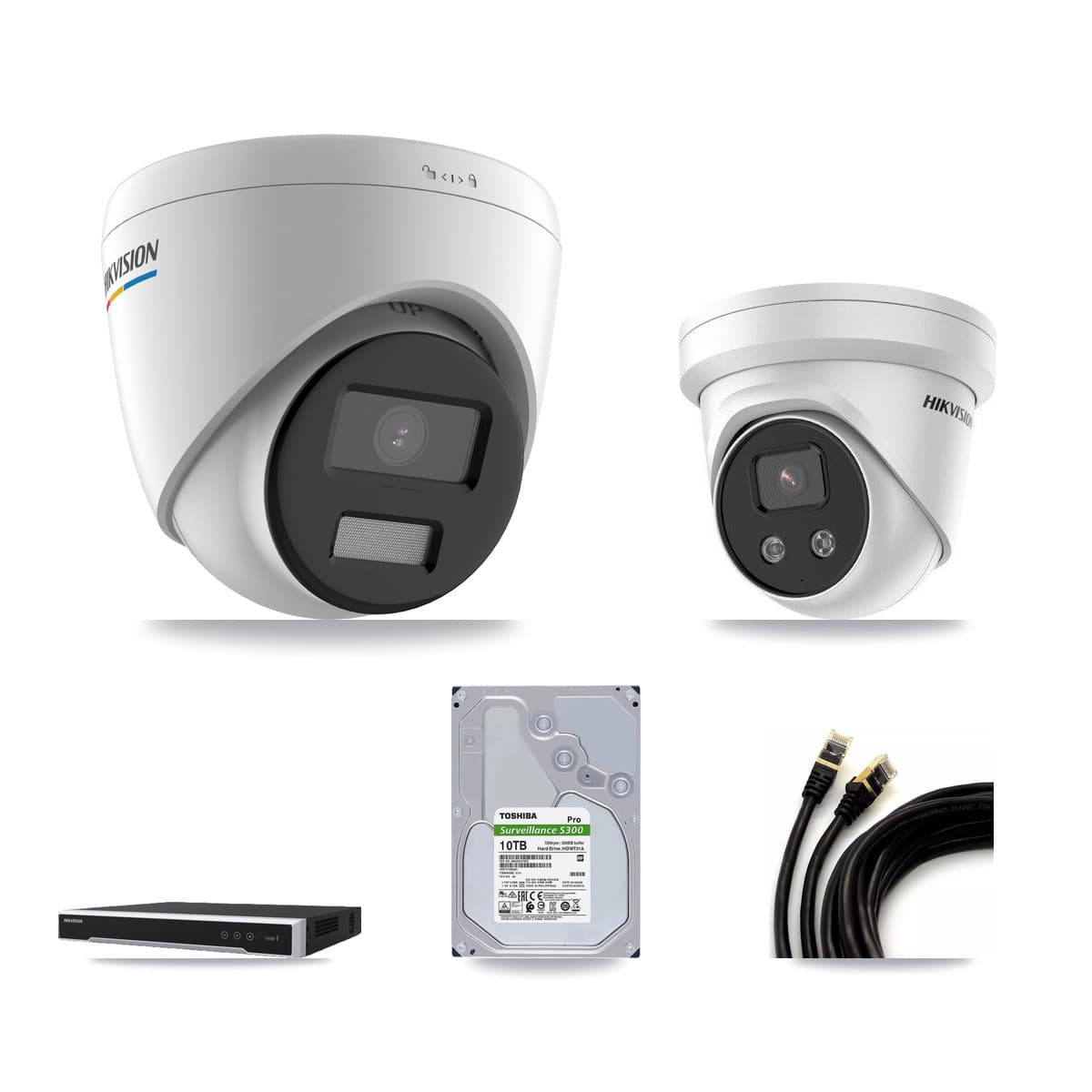 Hikvision 16-Channel 2MP – 5MP CCTV Kit — 13 2MP + 1 5MP Turret Cameras + 10TB Recording - Image 1