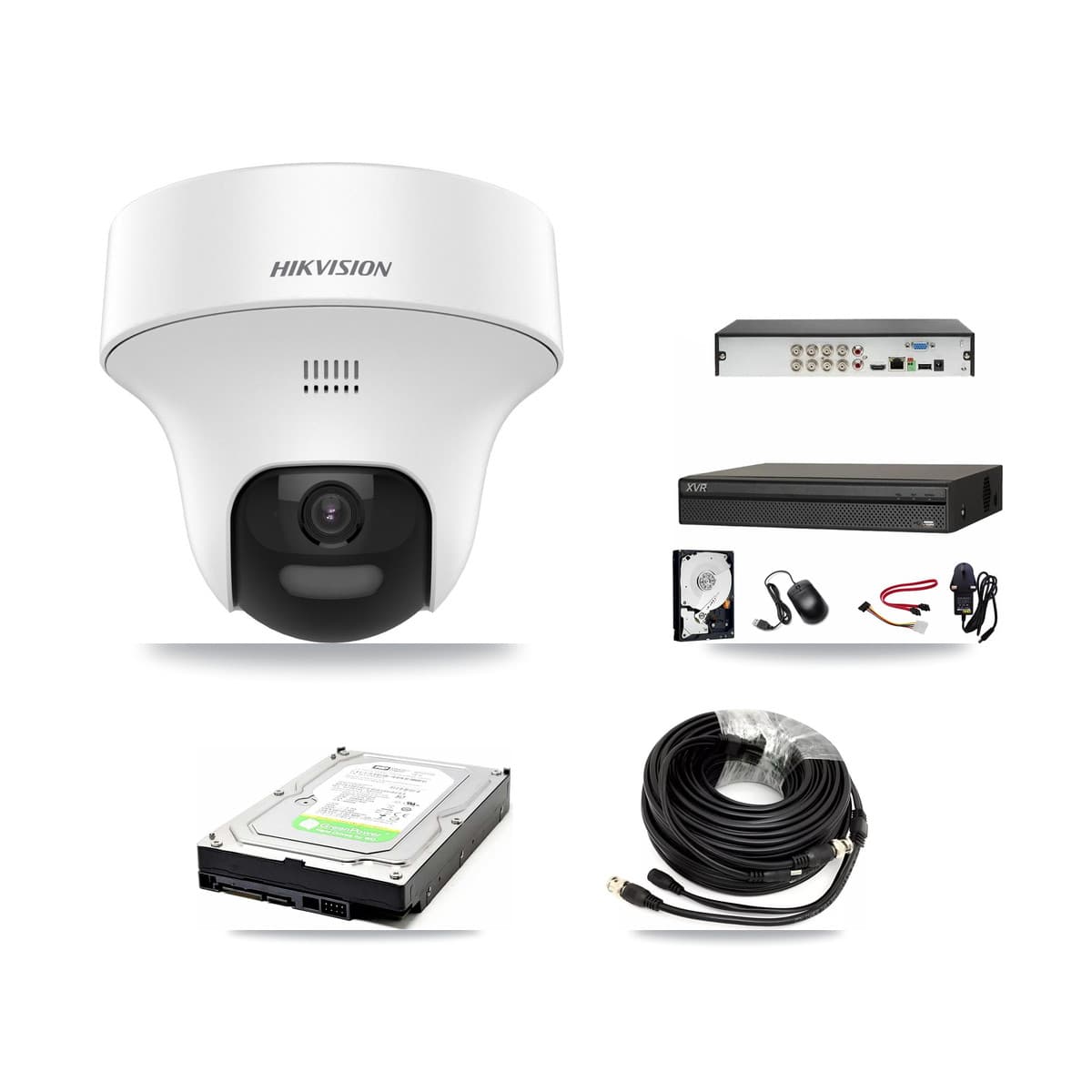 Hikvision & Dahua 8-Channel 5MP CCTV Kit — 1 DS-2CE70K0T Turret Camera + 1TB Recording (XVR-3108AD Recorder) - Image 1