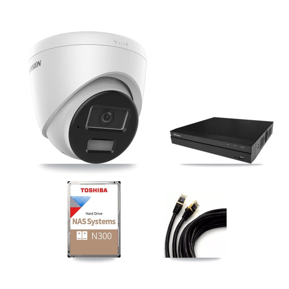 Hikvision & Prolux 16-Channel 4MP CCTV Kit — 13 DS-2CD1343G2 Turret Cameras + 18TB Recording