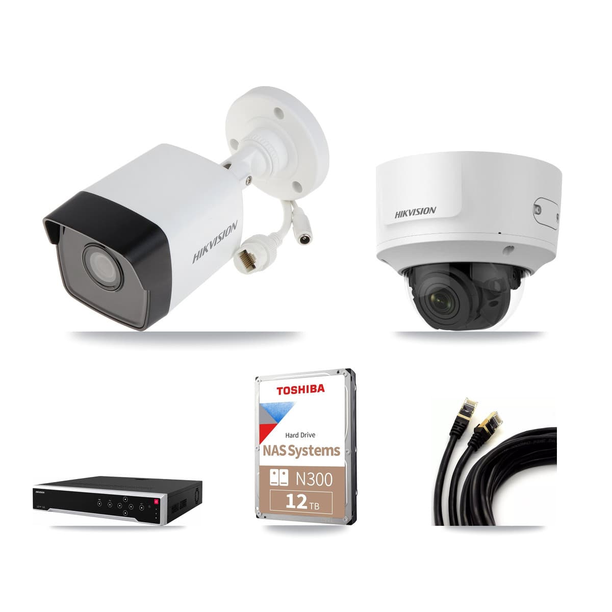Hikvision 32-Channel 2MP – 5MP CCTV Kit — 8 5MP Bullet + 1 2MP Dome Cameras + 12TB Recording - Image 1