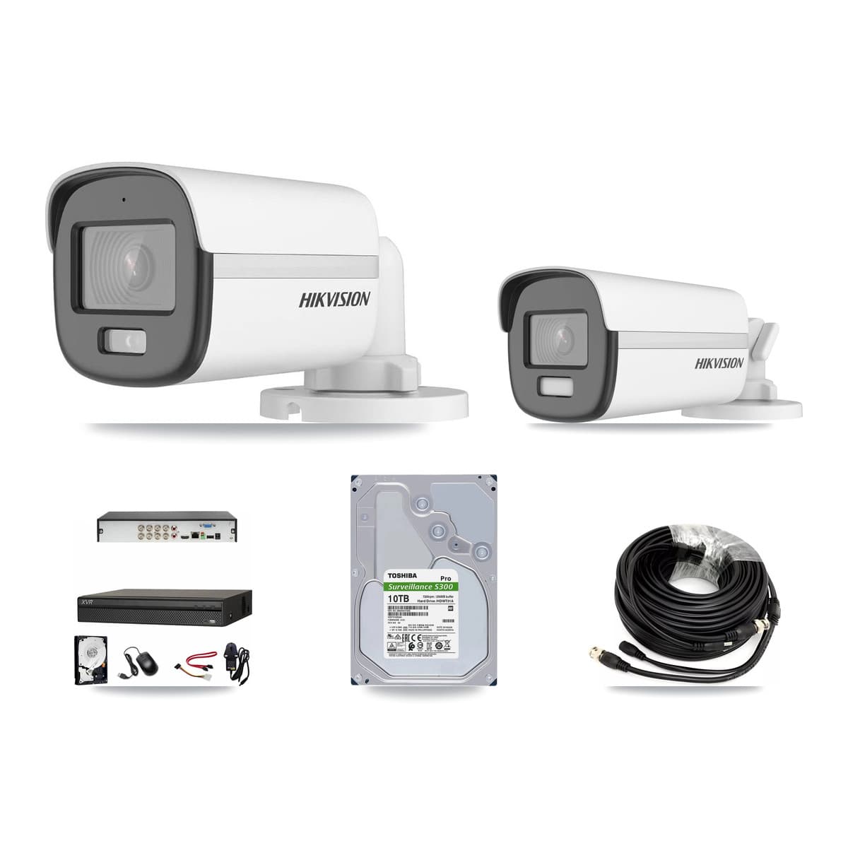 Hikvision & Dahua 8-Channel 5MP – 4K CCTV Kit — 4 5MP + 2 4K Bullet Cameras + 10TB Recording (XVR-3108AD Recorder) - Image 1