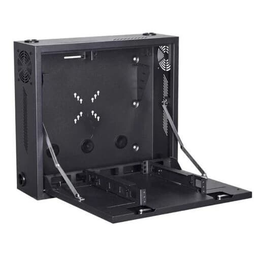 CCTV DVR Lock Box Wall Mount Enclosure Black 180×180×50mm - Image 1