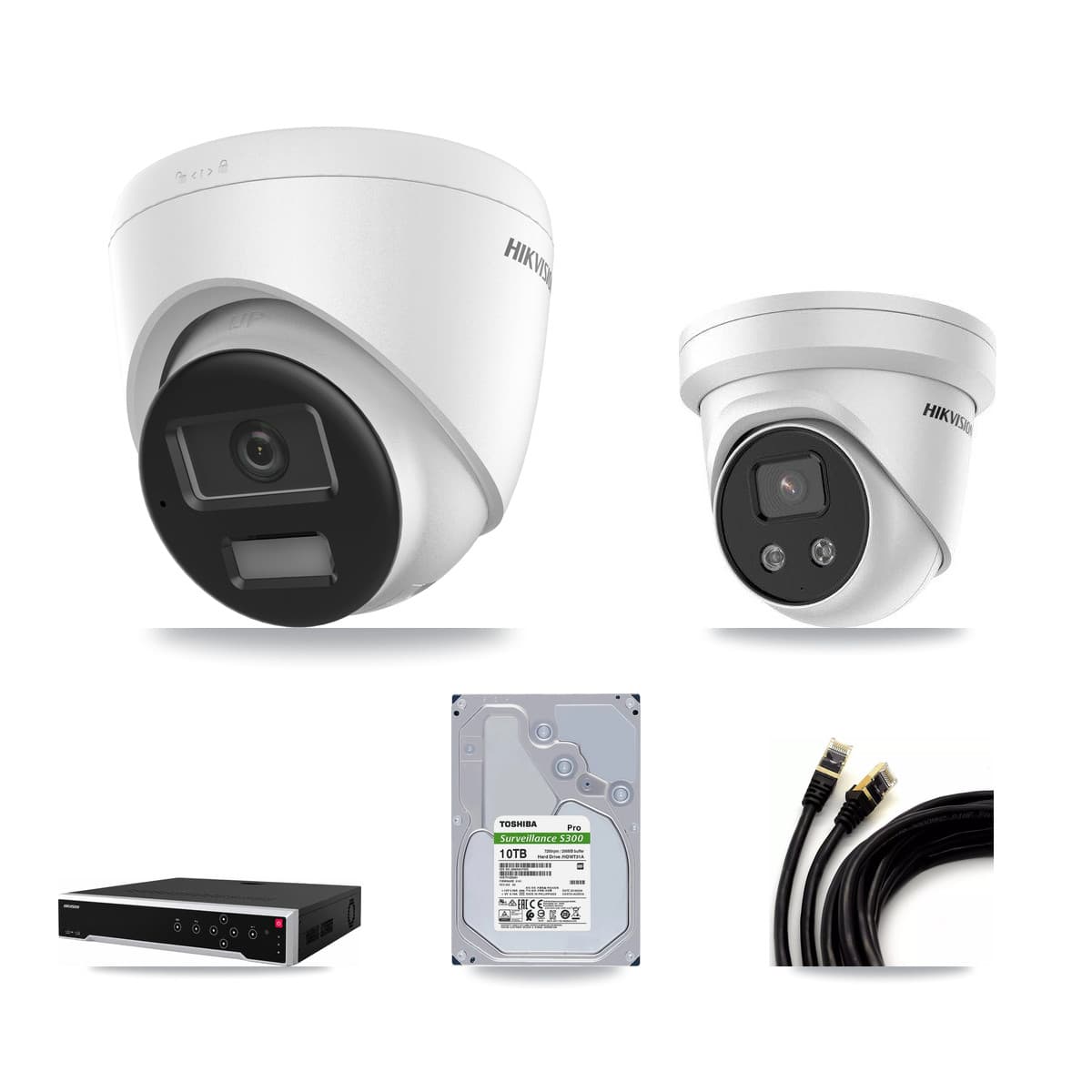 Hikvision 32-Channel 5MP – 4K CCTV Kit — 23 4K + 1 5MP Turret Cameras + 4× 10TB Recording