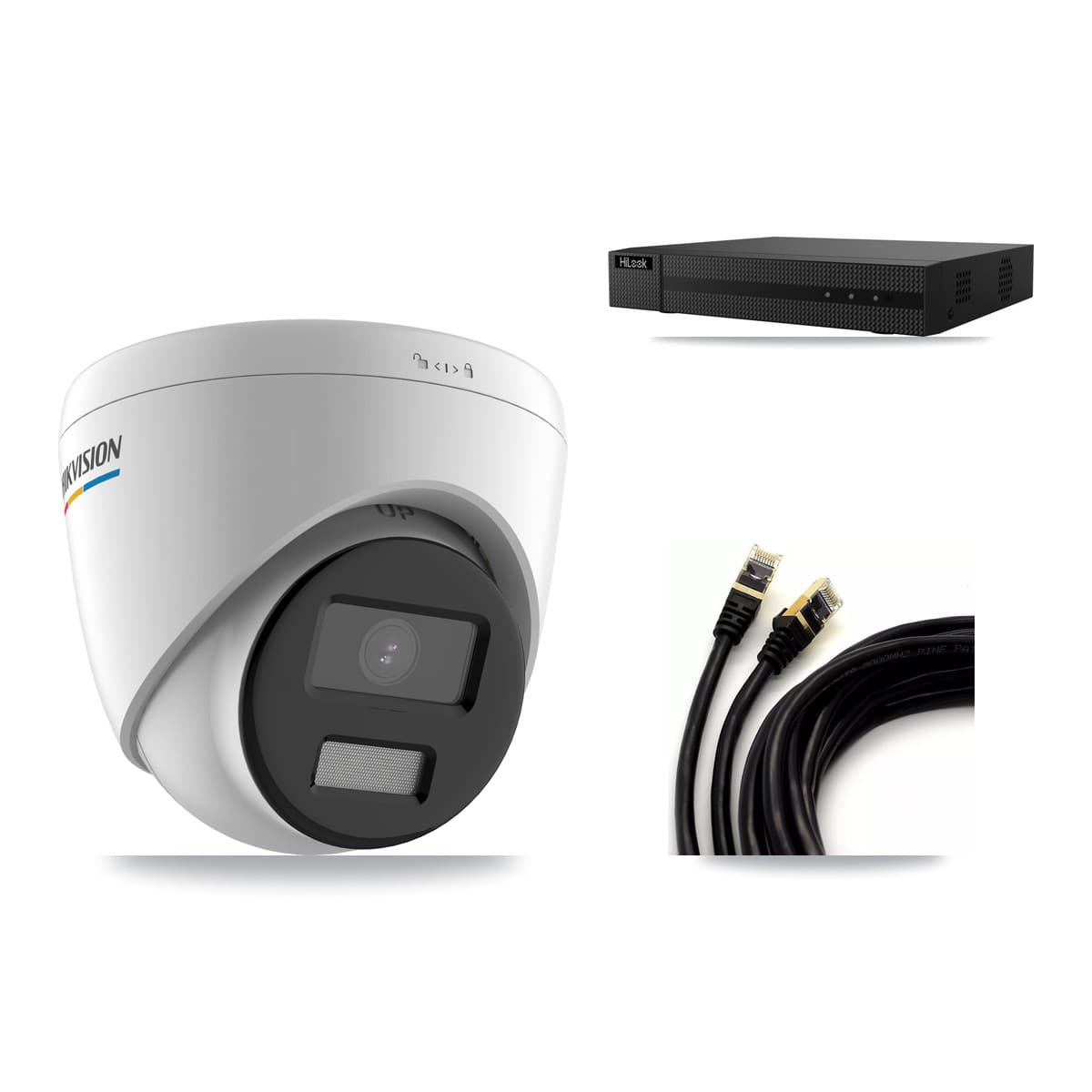 Hikvision & HiLook 8-Channel 2MP CCTV Kit — 8 Turret Cameras + 3TB Recording (NVR-108MH-D Recorder)