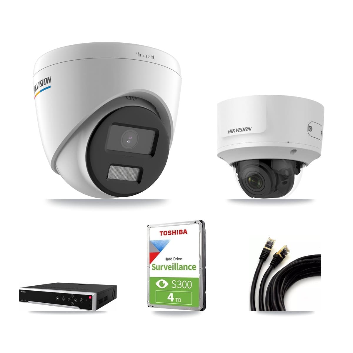 Hikvision 32-Channel 2MP CCTV Kit — 4 Turret + 1 Dome Cameras + 4TB Recording - Image 1