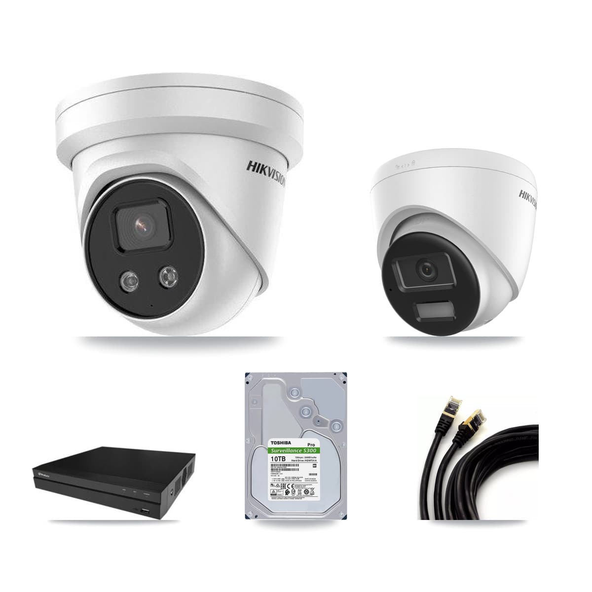 Hikvision & Prolux 16-Channel 5MP – 4K CCTV Kit — 1 4K + 15 5MP Turret Cameras + 2× 10TB Recording - Image 1