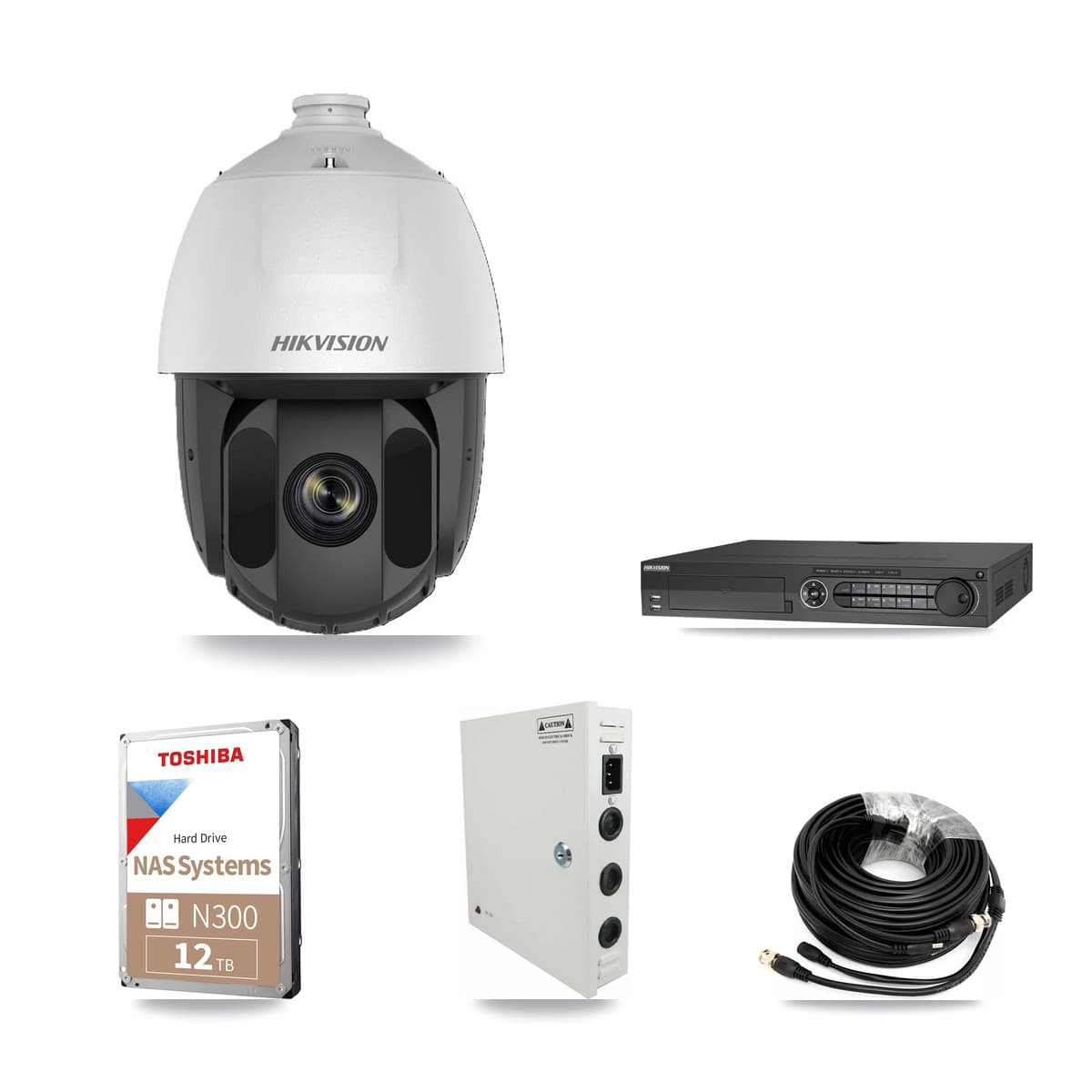 Hikvision 32-Channel 2MP CCTV Kit — 18 DS-2AE5225TI PTZ Cameras + 12TB Recording (IDS-7332HUHI Recorder) - Image 1