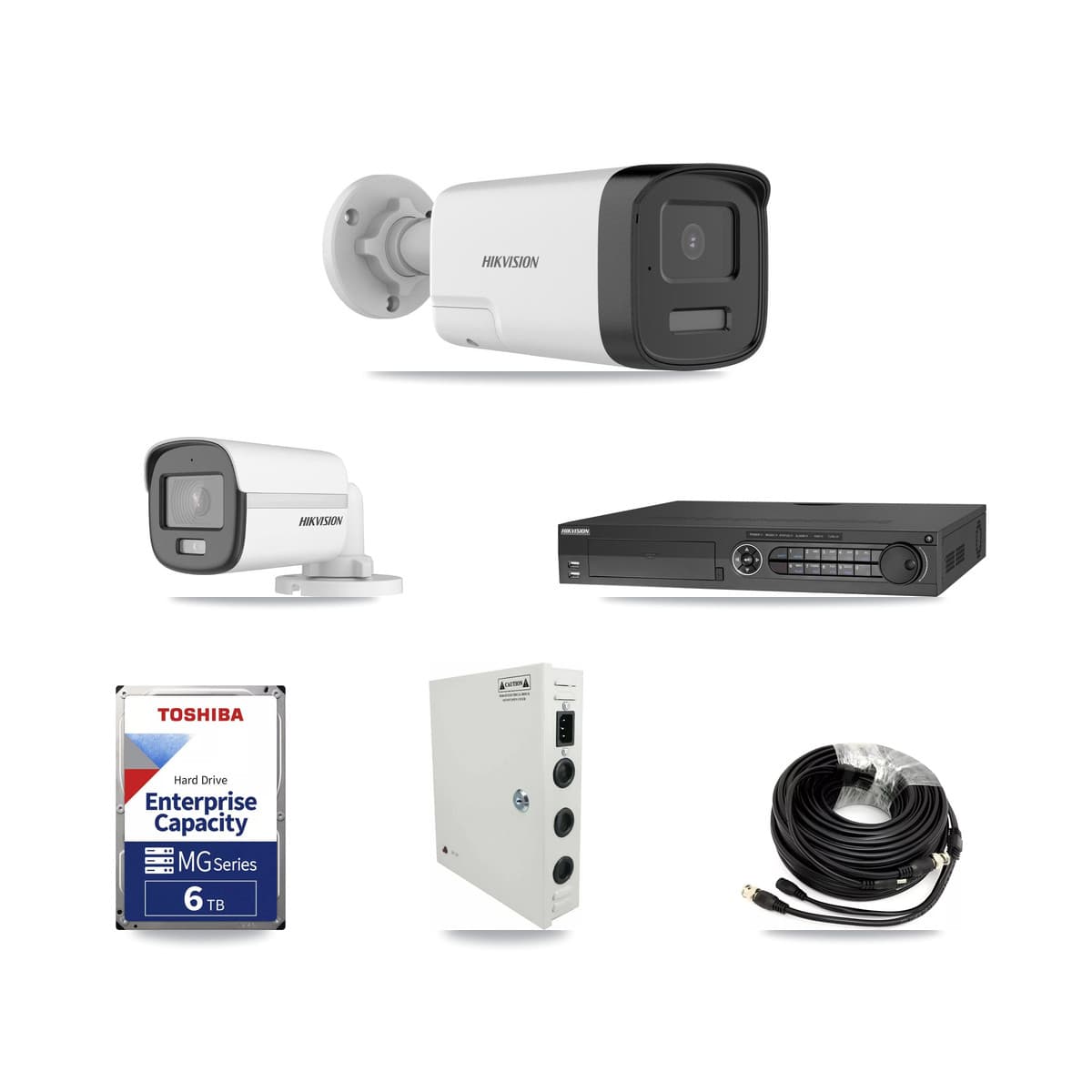 Hikvision 32-Channel 5MP CCTV Kit — 1 DS-2CE12KF0T + 9 DS-2CE17K0T Bullet Cameras + 2× 6TB Recording - Image 1