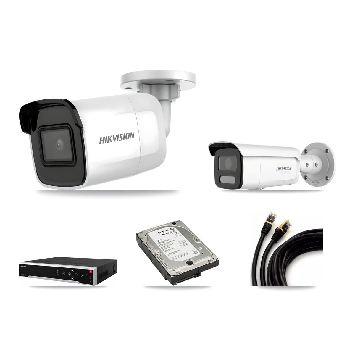 Hikvision 32-Channel 4K CCTV Kit — 1 DS-2CD2085G1 + 1 DS-2CD2T87G2H Bullet Cameras + 5TB Recording - Image 1