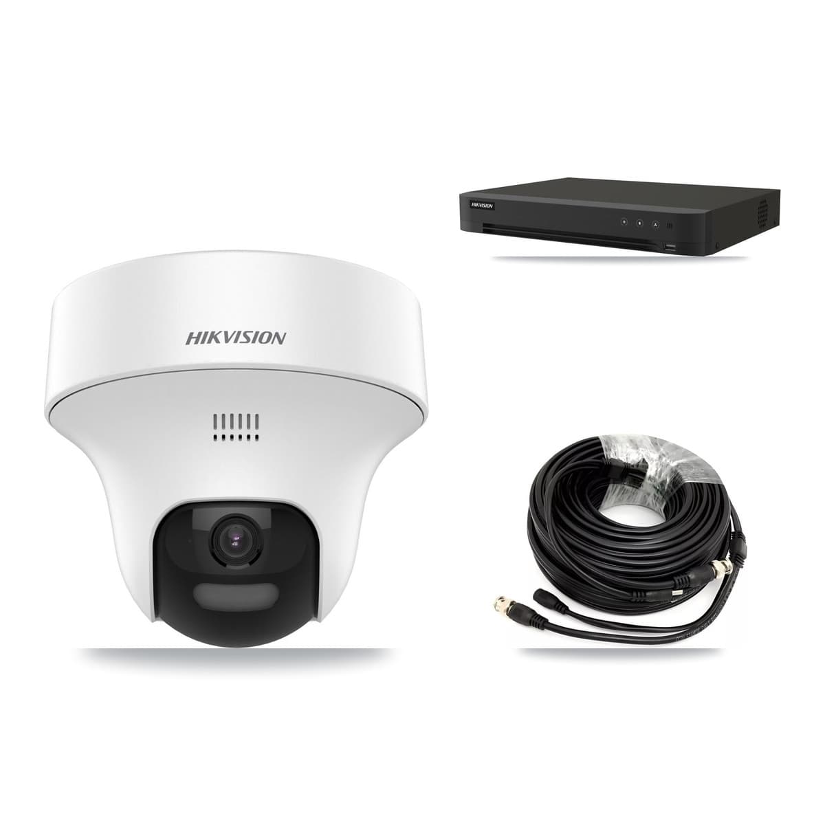 Hikvision 16-Channel 5MP CCTV Kit — 2 DS-2CE70K0T Turret Cameras + 3TB Recording (IDS-7216HQHI Recorder) - Image 1