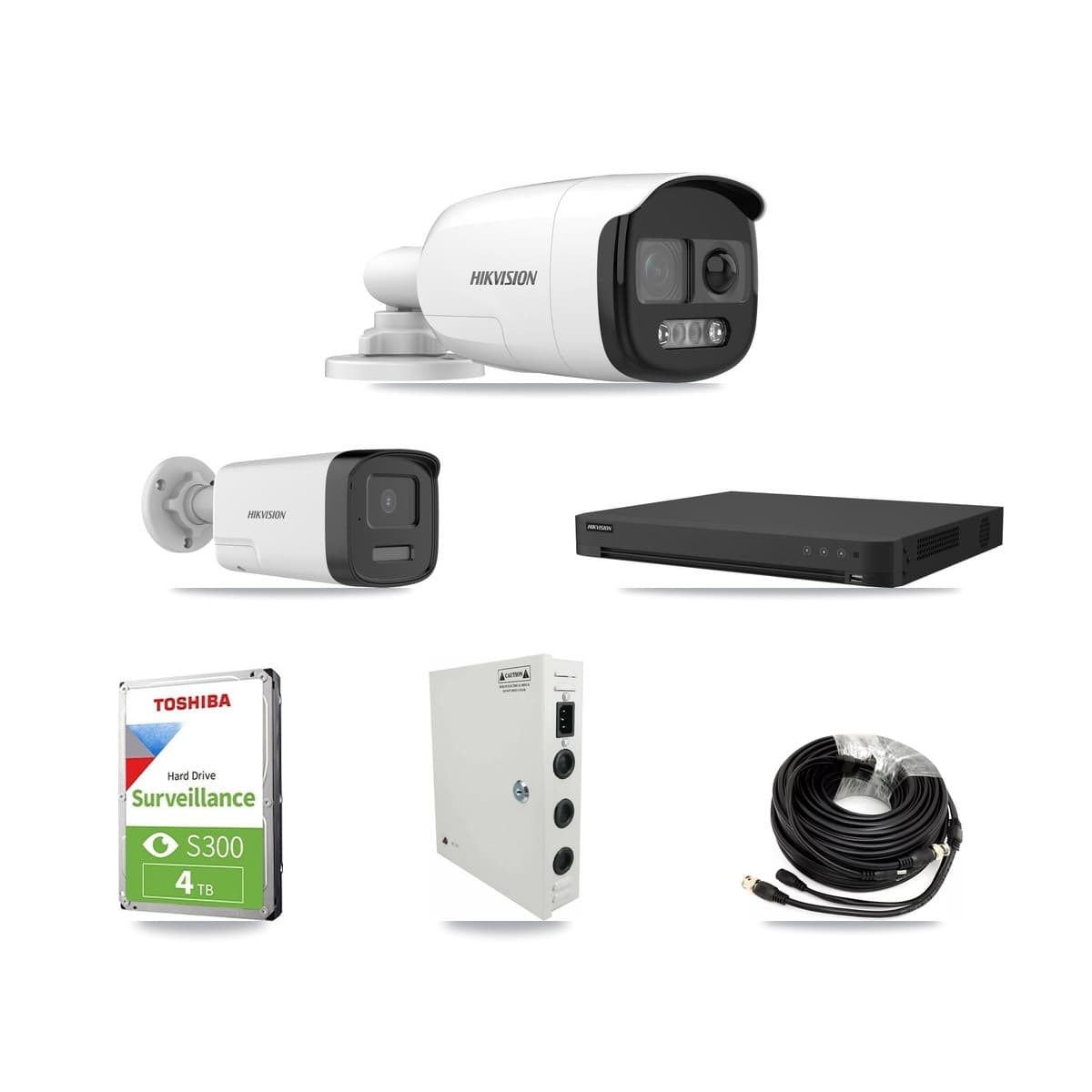 Hikvision 16-Channel 5MP CCTV Kit — 11 DS-2CE12KF3T + 1 DS-2CE17K0T Bullet Cameras + 4TB Recording