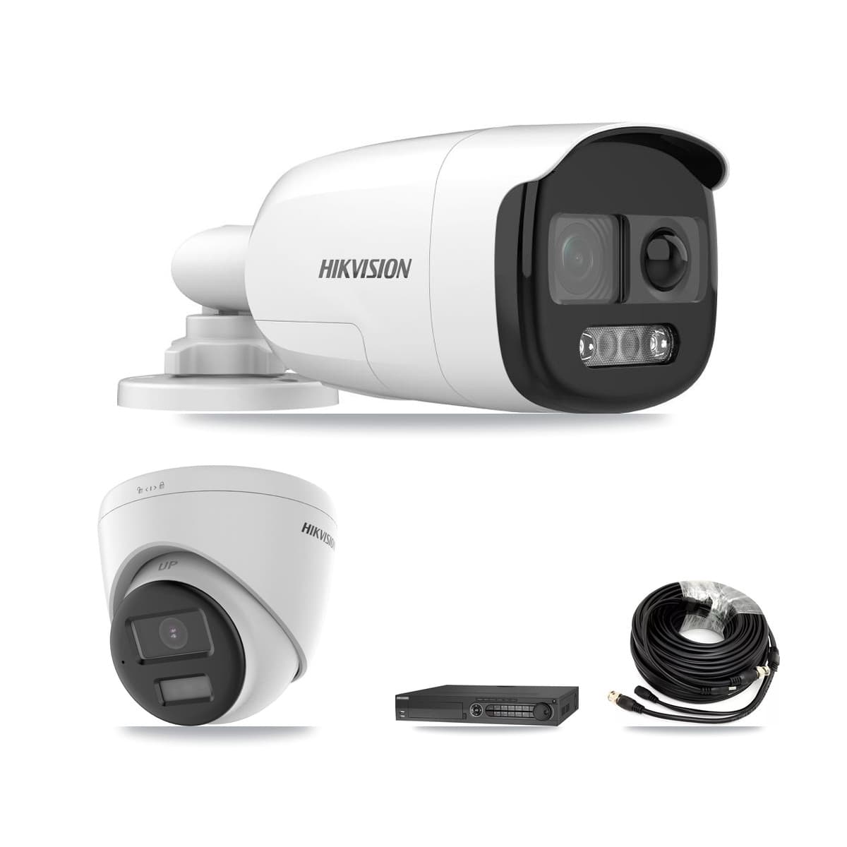 Hikvision 32-Channel 5MP – 4K CCTV Kit — 4 DS-2CE12KF3T 5MP Bullet + 4 DS-2CE78U0T 4K Turret Cameras + 2× 8TB Recording