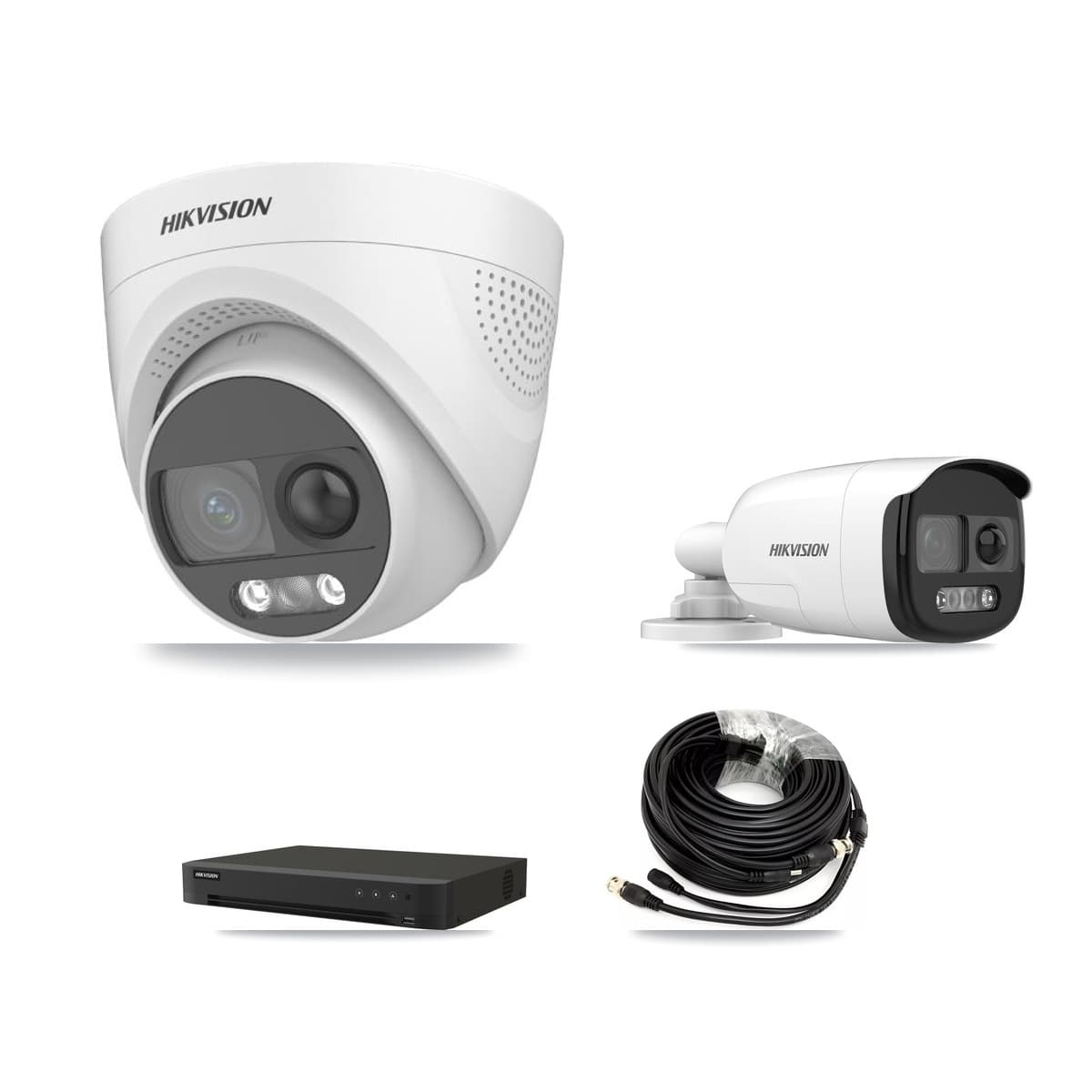 Hikvision 16-Channel 5MP CCTV Kit — 1 DS-2CE12KF3T Bullet + 5 DS-2CE72KF3T Turret Cameras + 8TB Recording (IDS-7216HQHI Recorder) - Image 1