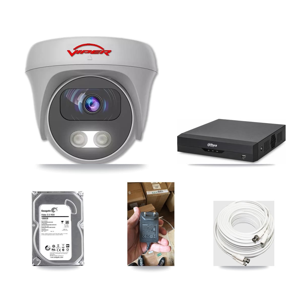 Viper & Dahua 4-Channel 5MP CCTV Kit — 1 Camera + 1TB Recording - Image 1