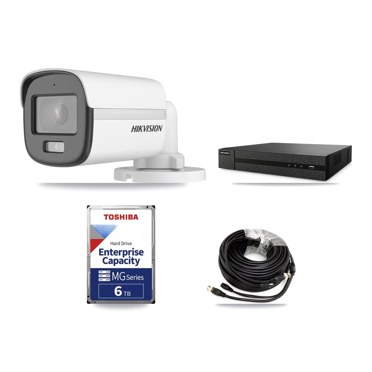 Hikvision 8-Channel 5MP CCTV Kit — 7 DS-2CE12KF0T Bullet Cameras + 6TB Recording - Image 1