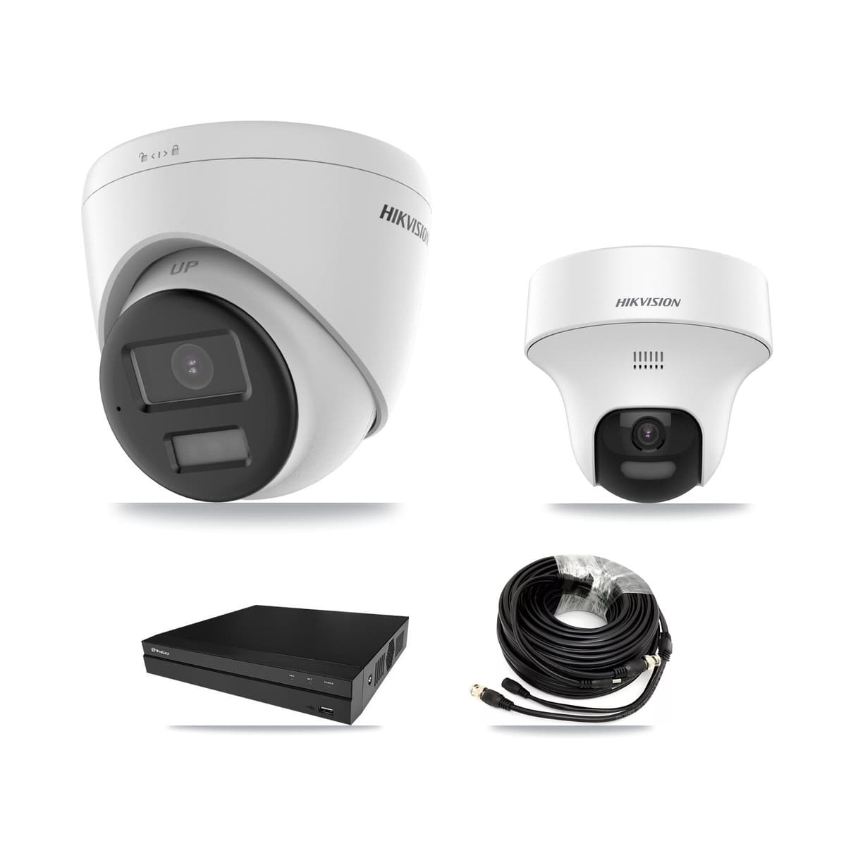 Hikvision & Prolux 8-Channel 5MP – 4K CCTV Kit — 1 DS-2CE70K0T 5MP + 5 DS-2CE78U0T 4K Turret Cameras + 2× 8TB Recording - Image 1