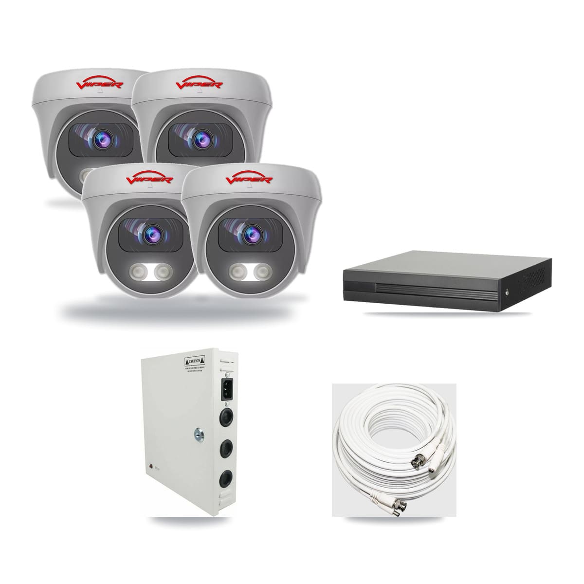4-Channel 5MP CCTV Kit — 4 Viper Cameras + 4TB Recording - Image 1