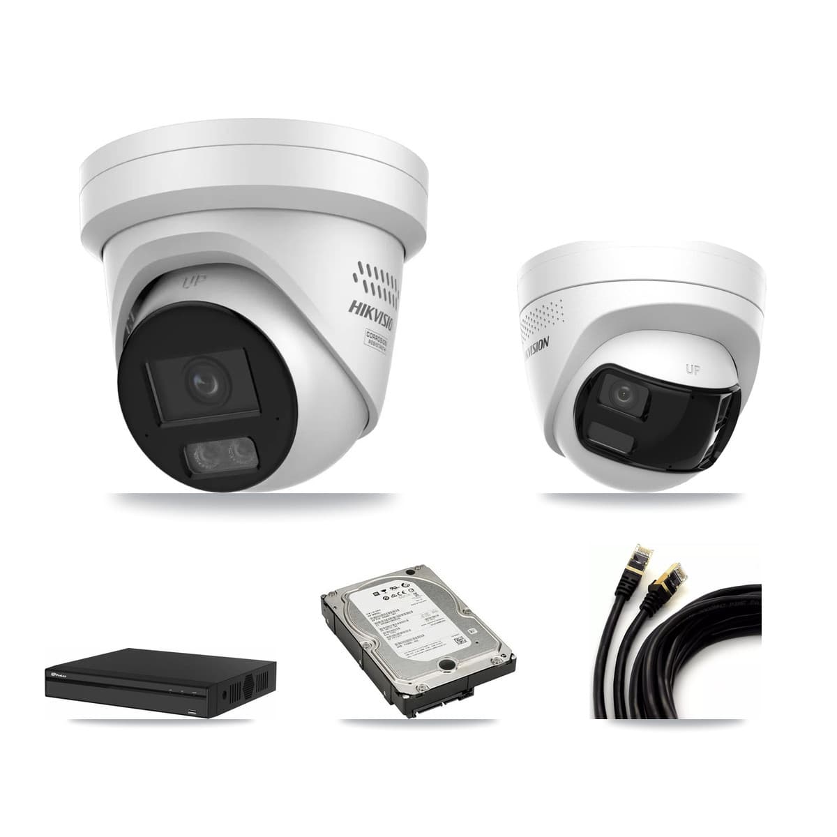 Prolux 4-Channel 4MP – 4K CCTV Kit — 1 4K + 2 4MP Turret Cameras + 5TB Recording - Image 1