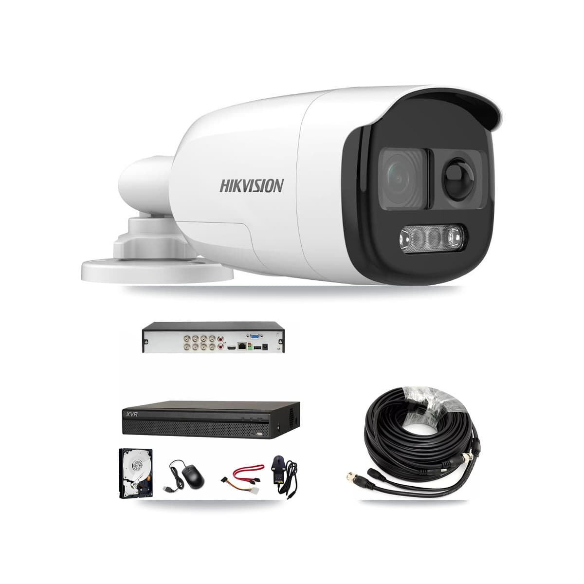 Hikvision & Dahua 8-Channel 5MP CCTV Kit — 4 DS-2CE12KF3T Bullet Cameras + 8TB Recording - Image 1