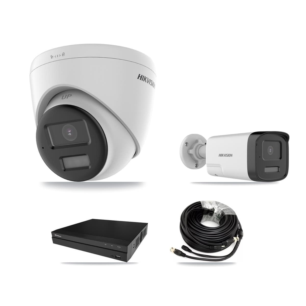 Hikvision & Prolux 8-Channel 5MP – 4K CCTV Kit — 1 DS-2CE17K0T 5MP Bullet + 5 DS-2CE78U0T 4K Turret Cameras + 2× 8TB Recording - Image 1