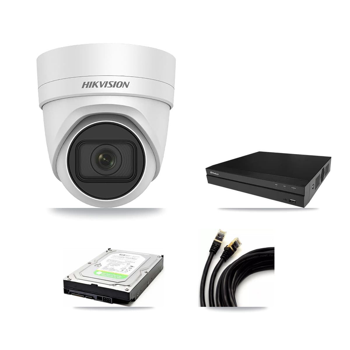 Hikvision & Prolux 8-Channel 4MP CCTV Kit — 1 DS-2CD2H45FWD Turret Camera + 1TB Recording