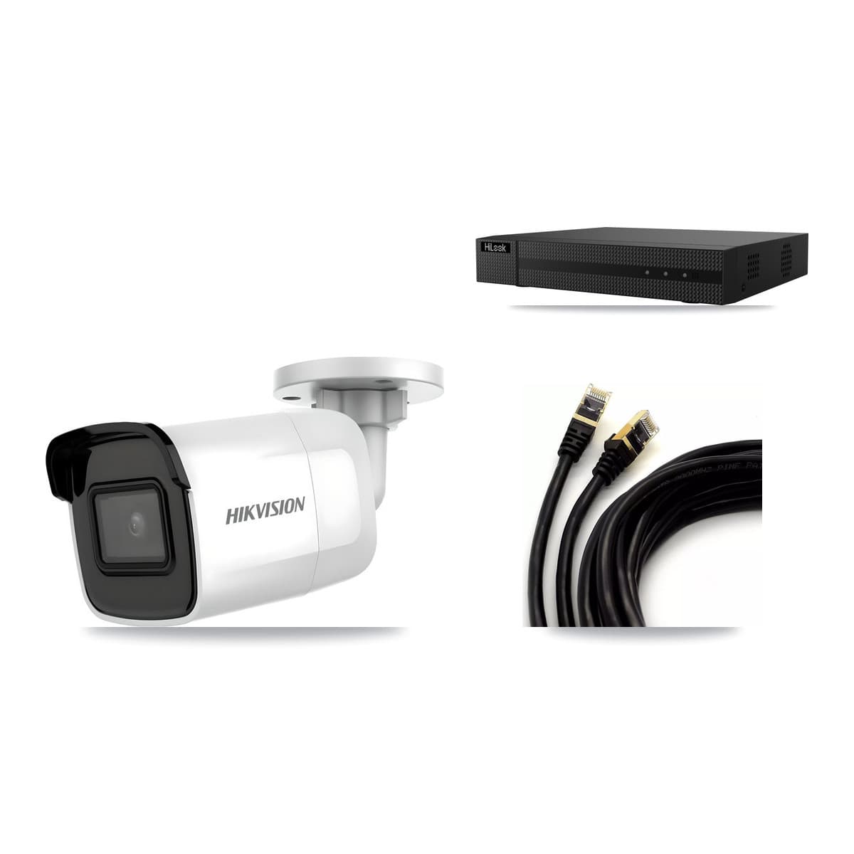 Hikvision & HiLook 8-Channel 4K CCTV Kit — 4 Bullet Cameras + 3TB Recording