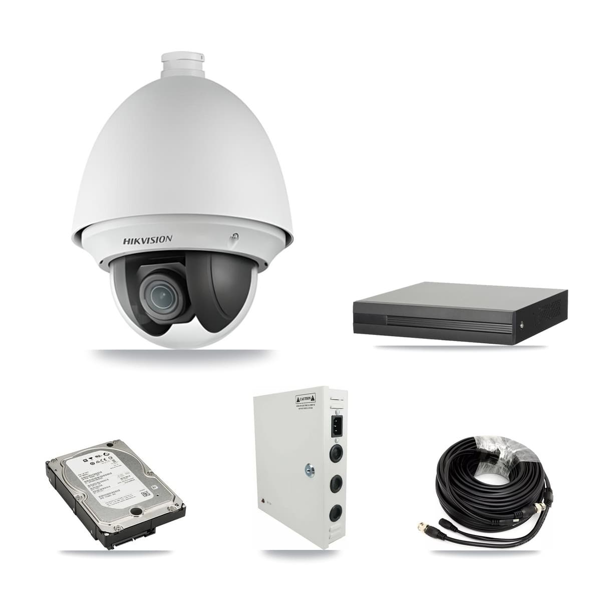 Hikvision 16-Channel 2MP CCTV Kit — 7 PTZ Cameras + 5TB Recording (XVR-3116HS Recorder) - Image 1