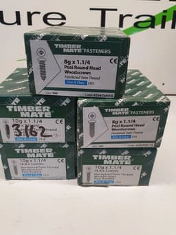 Timbermate Wood Screws 10G x 1 1/4 Inch Countersunk Fixing Screws