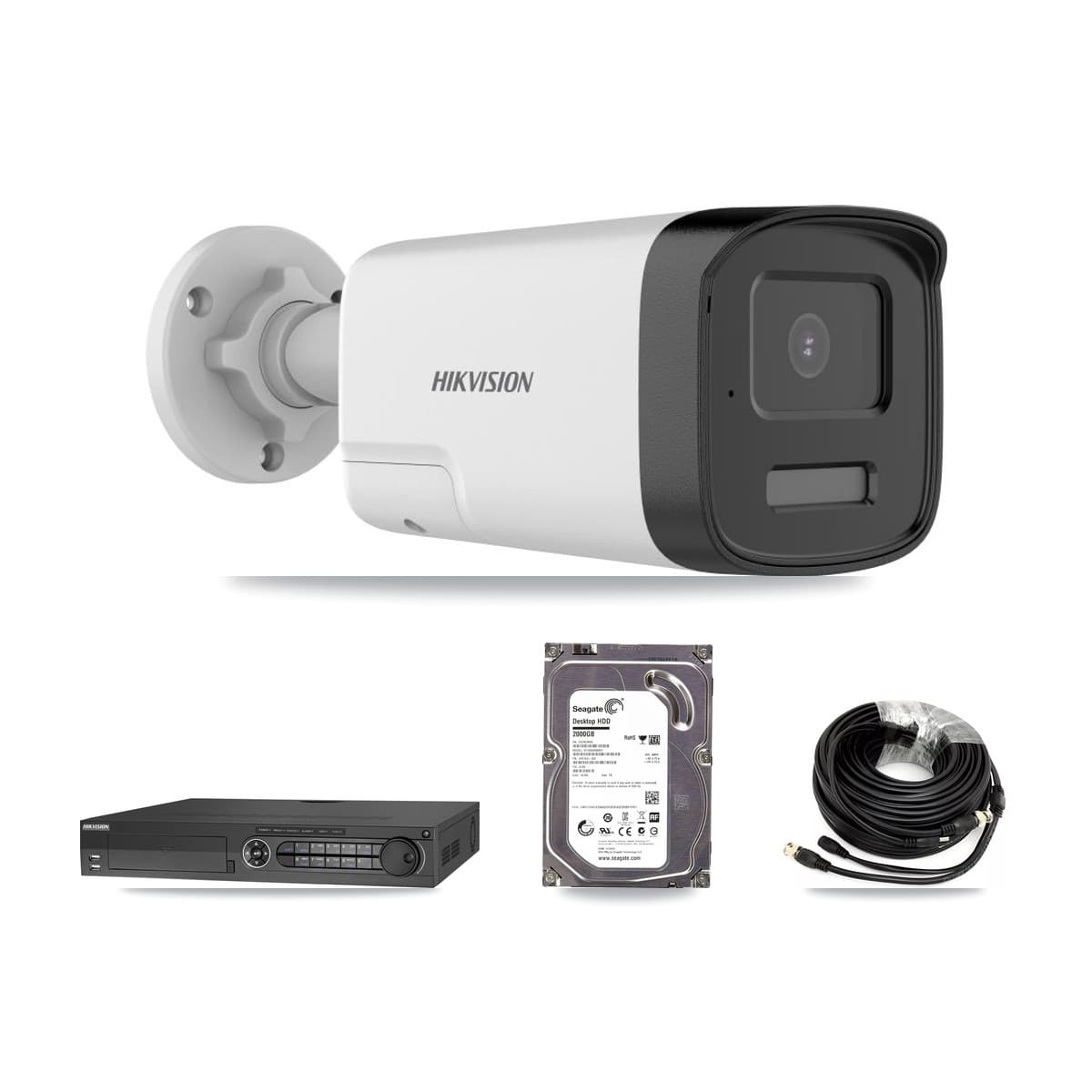 Hikvision 32-Channel 5MP CCTV Kit — 1 DS-2CE17K0T Bullet Camera + 2TB Recording (IDS-7332HUHI Recorder)