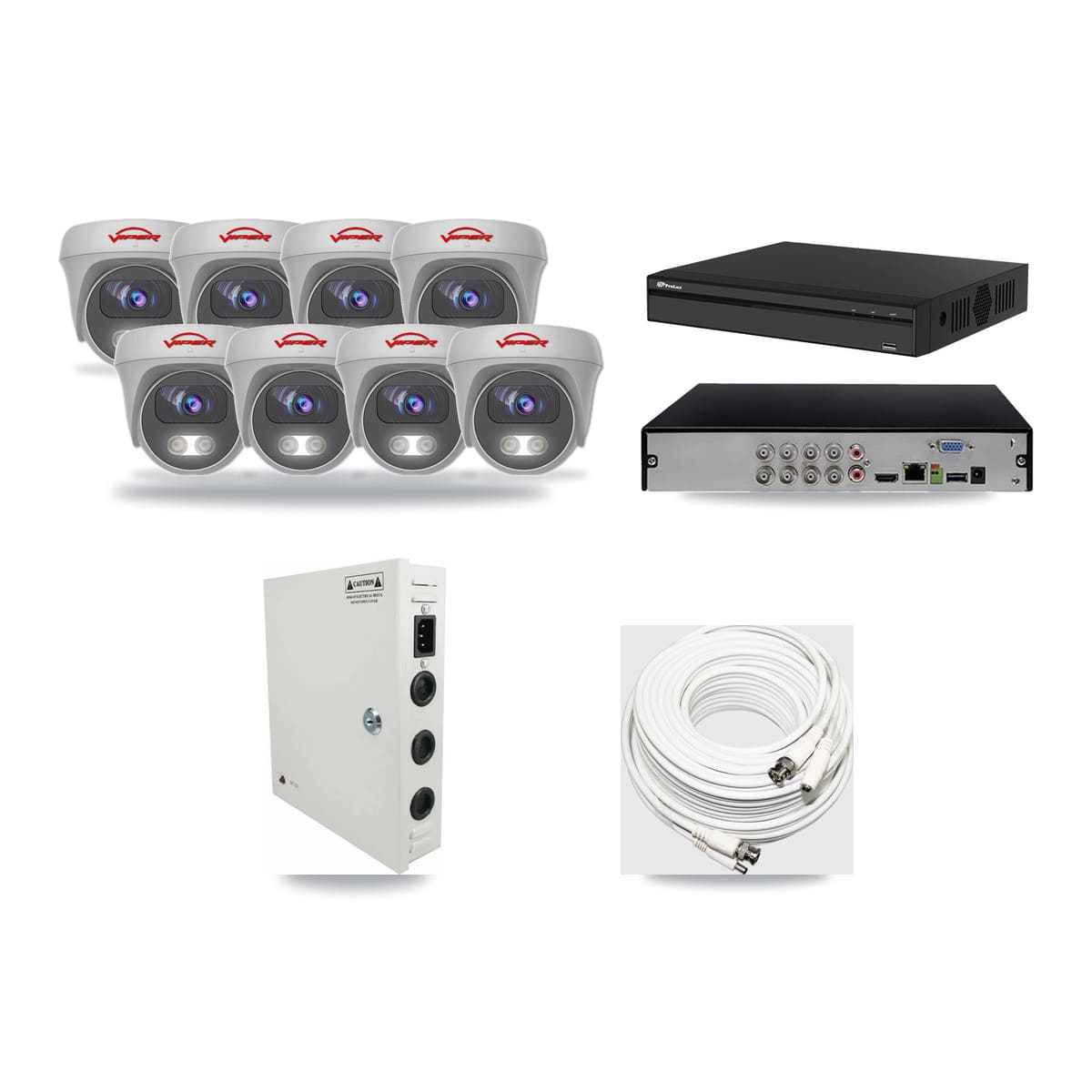 Prolux 8-channel CCTV kit: 8 cameras (8× 5MP Camera), 3TB hard drive