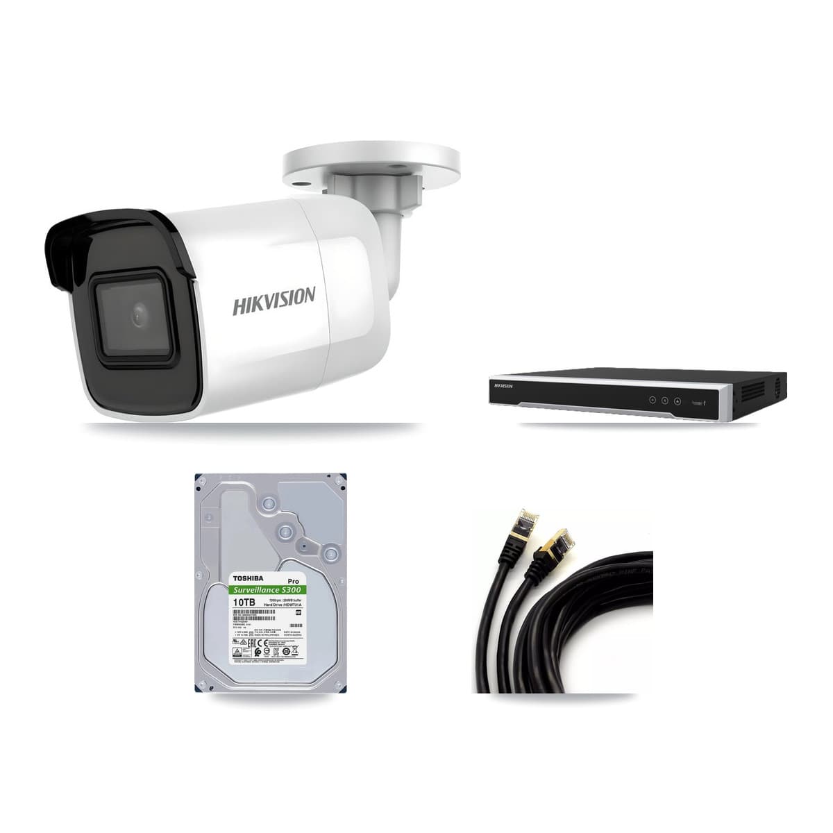Hikvision 16-Channel 4K CCTV Kit — 4 DS-2CD2085G1 Bullet Cameras + 10TB Recording - Image 1