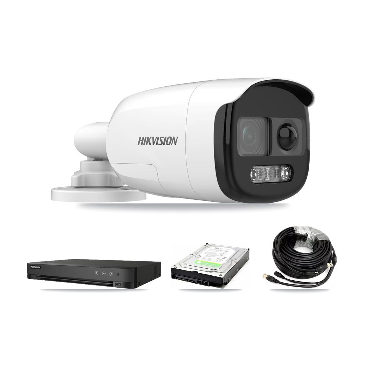 Hikvision 8-Channel 5MP CCTV Kit — 1 DS-2CE12KF3T Bullet Camera + 1TB Recording (IDS-7208HQHI Recorder)
