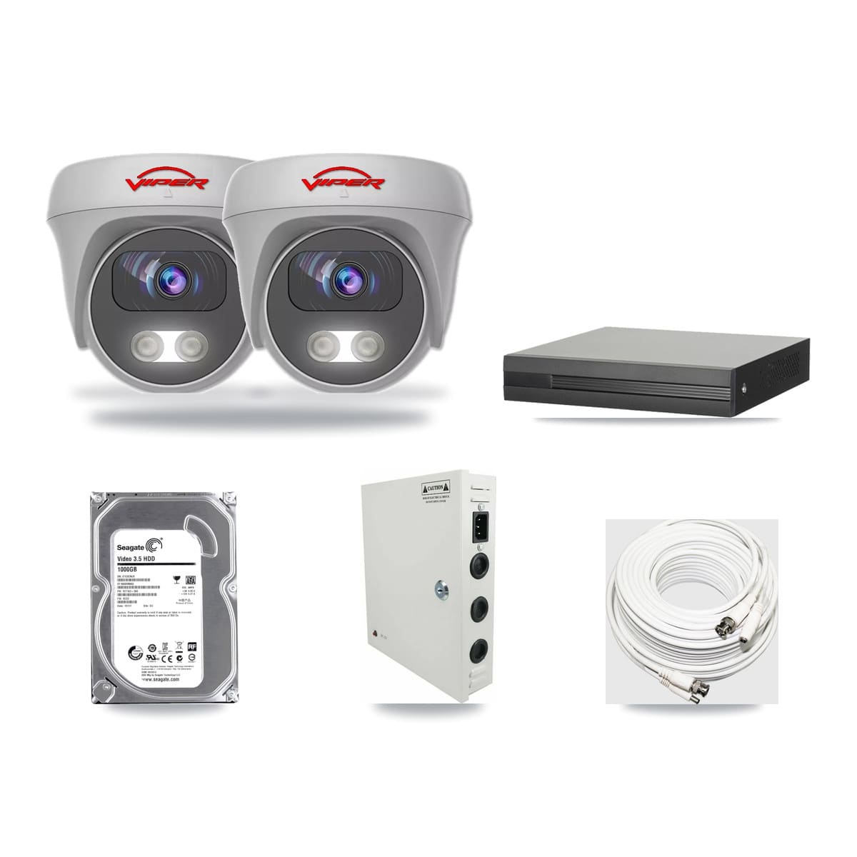 16-Channel 5MP CCTV Kit — 2 Viper Cameras + 1TB Recording - Image 1
