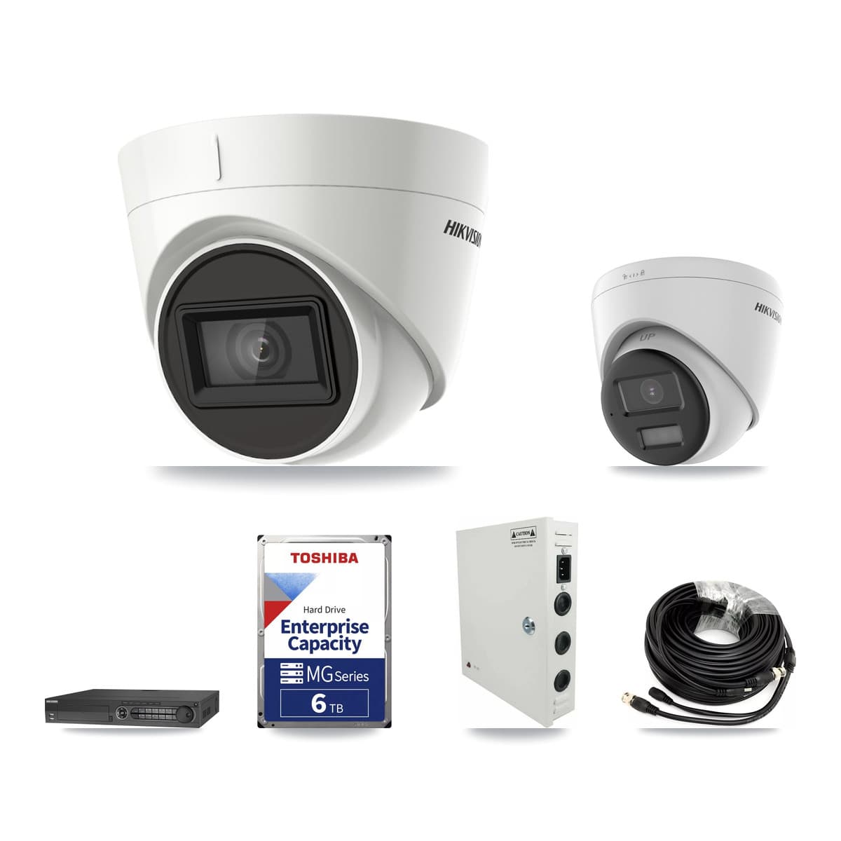 Hikvision 32-Channel 4K CCTV Kit — 3 DS-2CE78U0T + 6 DS-2CE78U1T Turret Cameras + 6TB Recording - Image 1