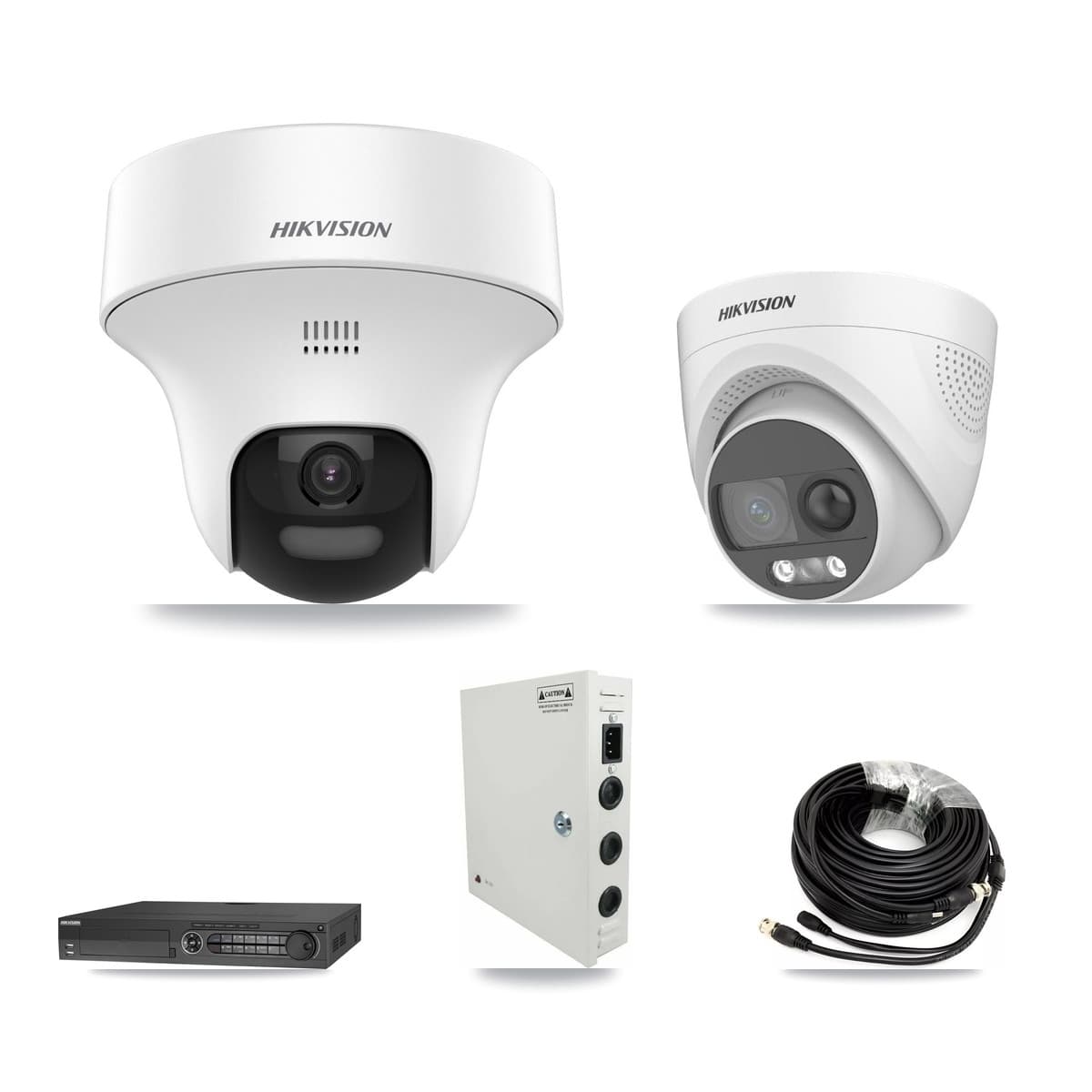 Hikvision 32-Channel 5MP CCTV Kit — 17 DS-2CE70K0T + 1 DS-2CE72KF3T Turret Cameras + 3× 8TB Recording - Image 1