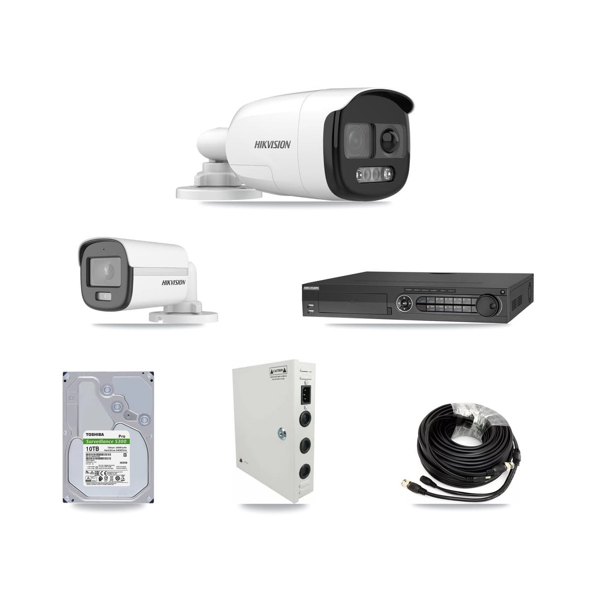 Hikvision 32-Channel 5MP CCTV Kit — 1 DS-2CE12KF0T + 29 DS-2CE12KF3T Bullet Cameras + 4× 10TB Recording (IDS-7332HUHI Recorder) - Image 1