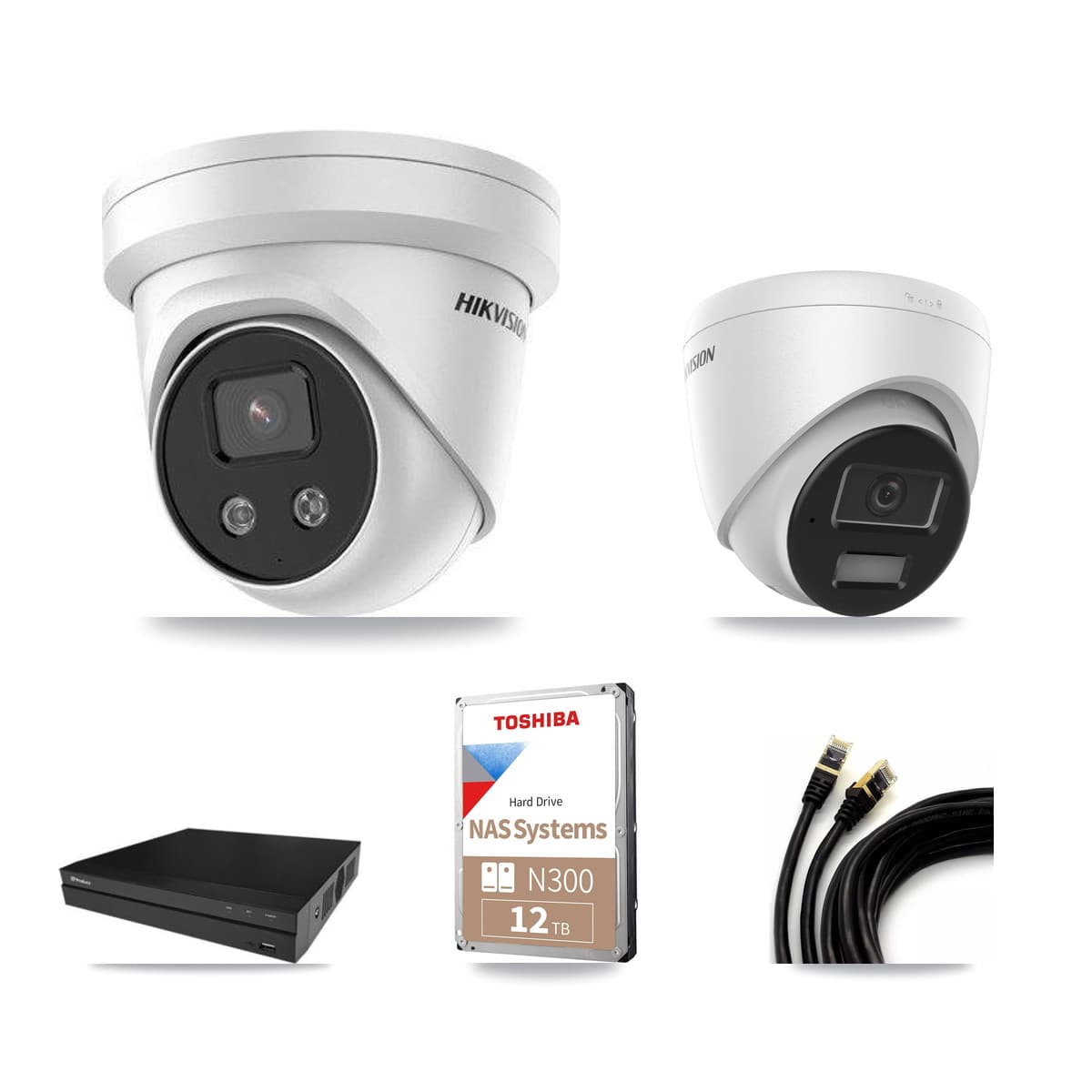Hikvision & Prolux 16-Channel 4MP – 5MP CCTV Kit — 3 4MP + 6 5MP Turret Cameras + 12TB Recording