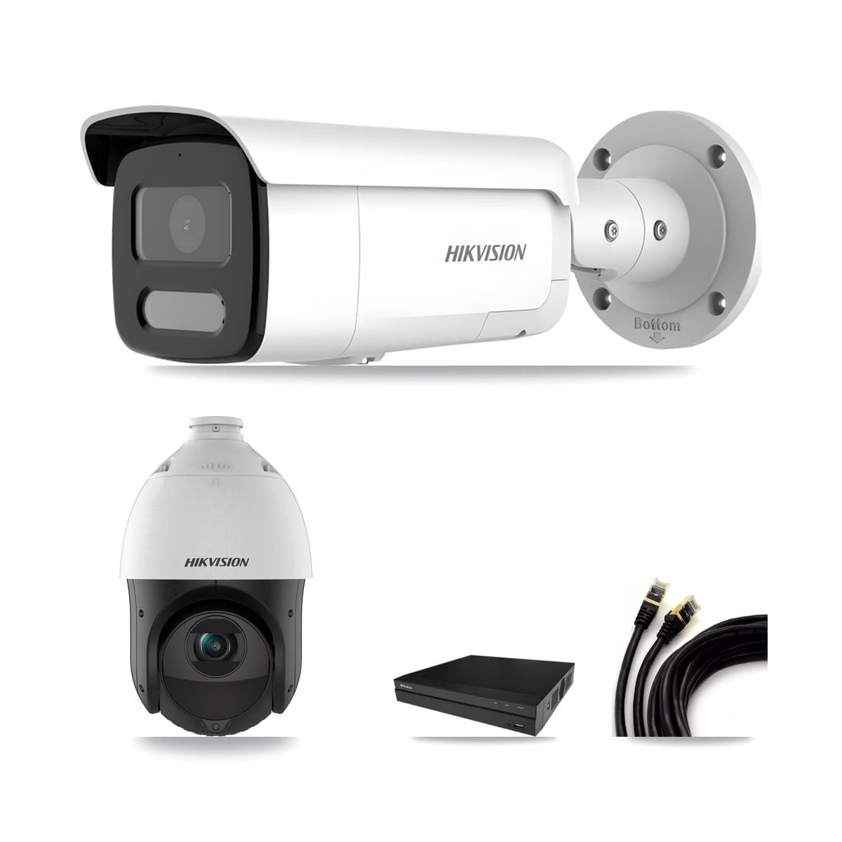 Hikvision & Prolux 16-Channel 4MP CCTV Kit — 5 Bullet + 1 PTZ Cameras + 8TB Recording - Image 1