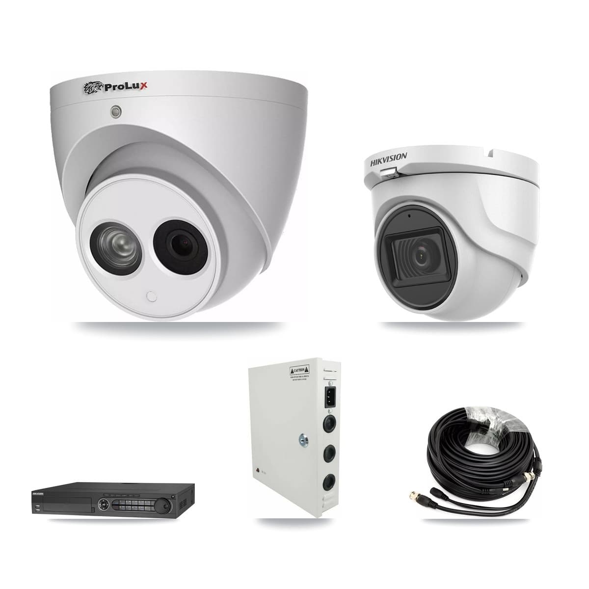 Hikvision & Prolux 32-Channel 4MP – 5MP CCTV Kit — 1 5MP + 17 4MP Turret Cameras + 3× 8TB Recording - Image 1