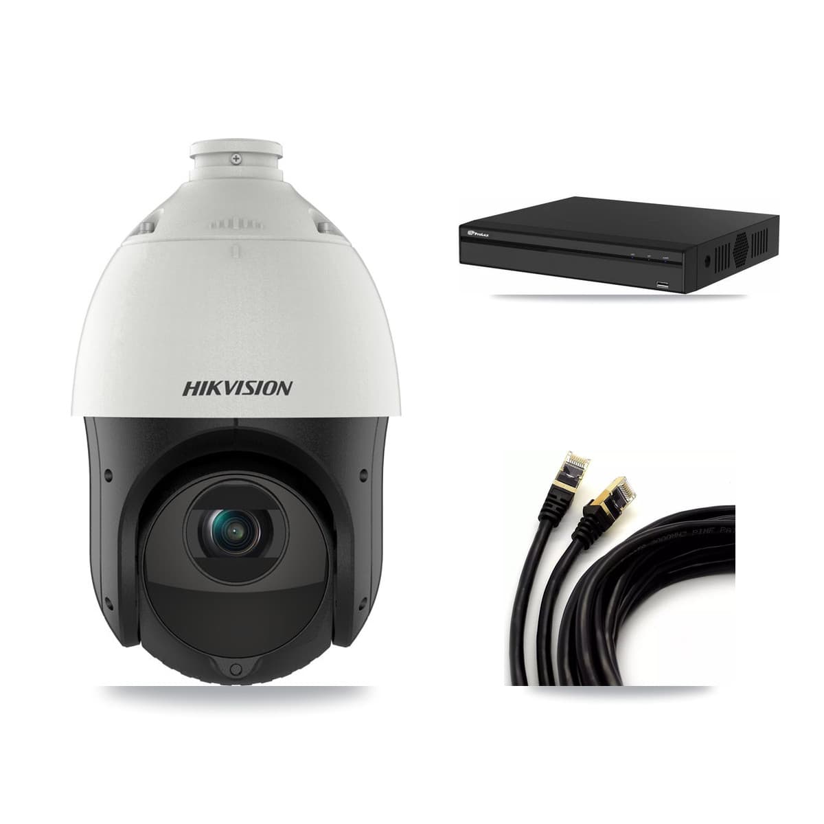 Hikvision & Prolux 4-Channel 4MP CCTV Kit — 2 DS-2DE4425IW PTZ Cameras + 3TB Recording - Image 1