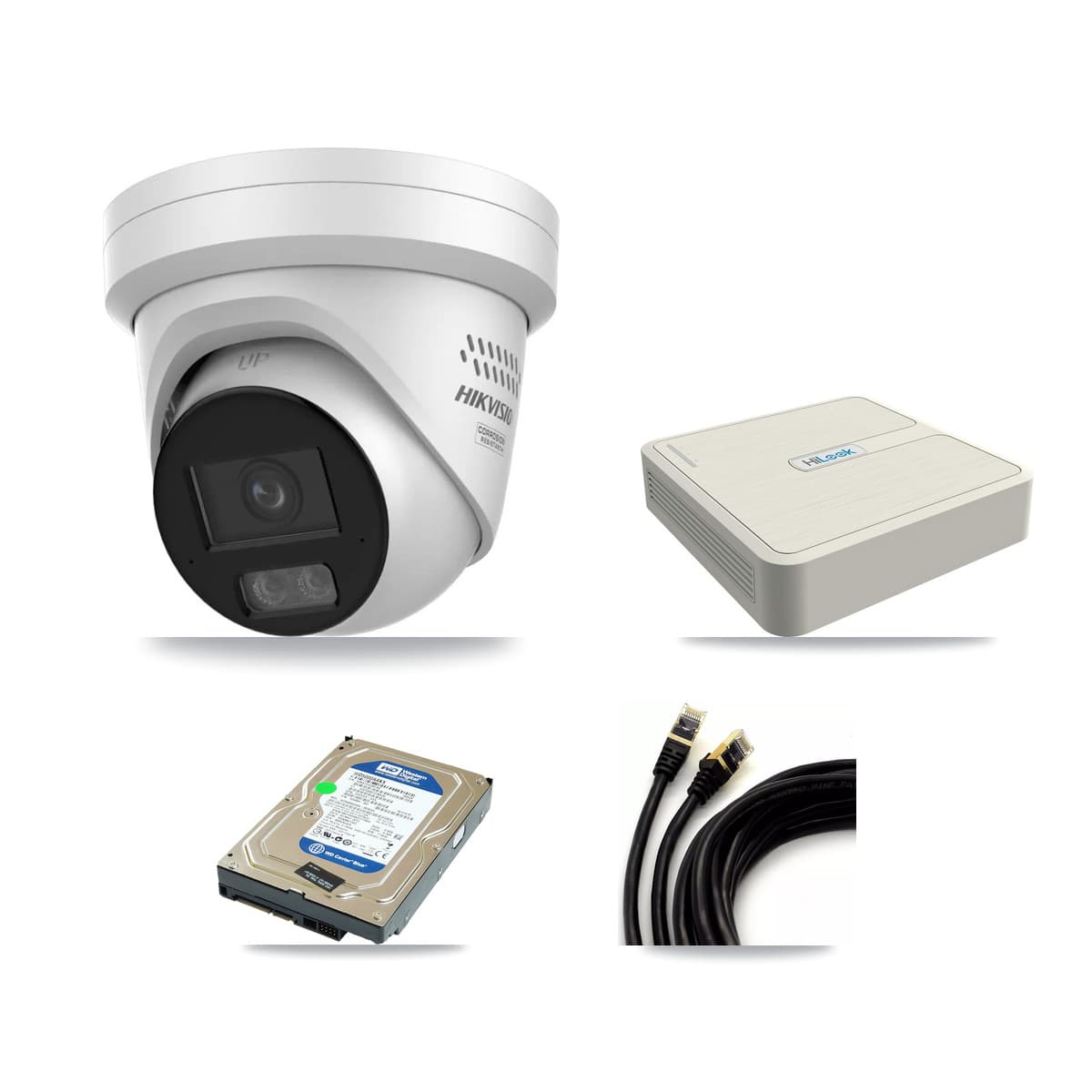 HiLook 8-Channel 4MP CCTV Kit — 1 Turret Camera + 500GB Recording (NVR-108H-D Recorder)