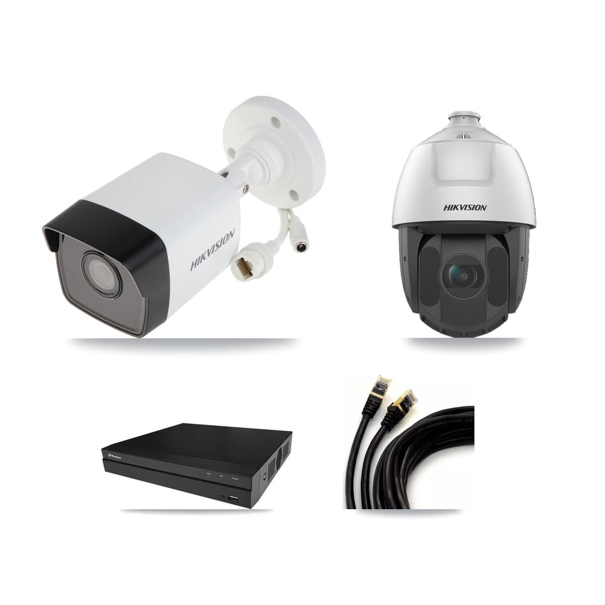 Hikvision & Prolux 8-Channel 2MP – 5MP CCTV Kit — 6 5MP Bullet + 1 2MP PTZ Cameras + 8TB Recording