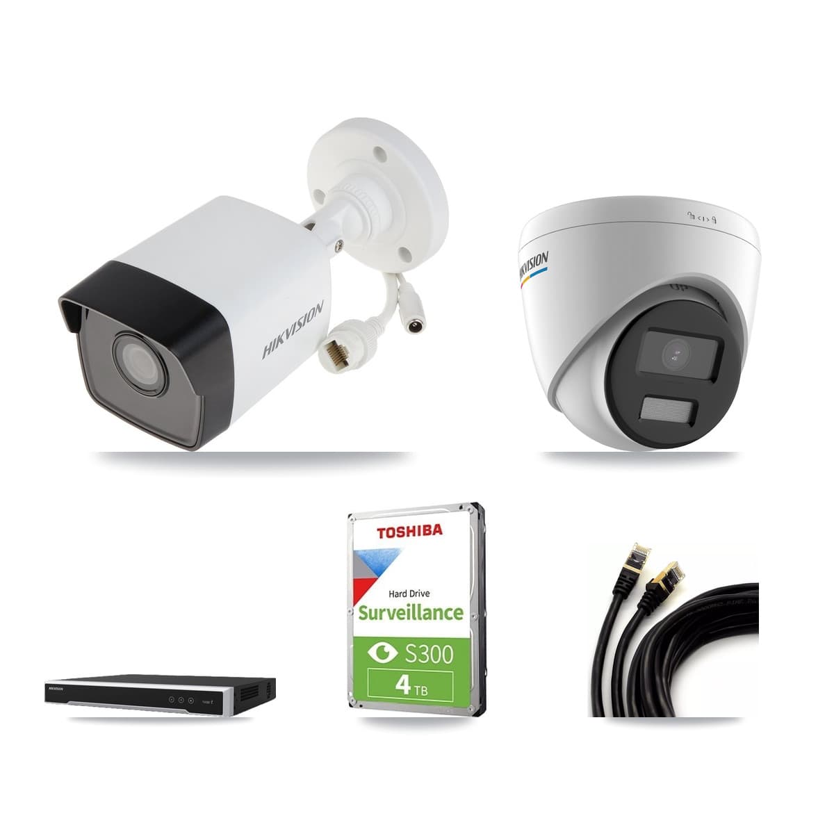Hikvision 16-Channel 2MP – 5MP CCTV Kit — 2 5MP Bullet + 1 2MP Turret Cameras + 4TB Recording - Image 1